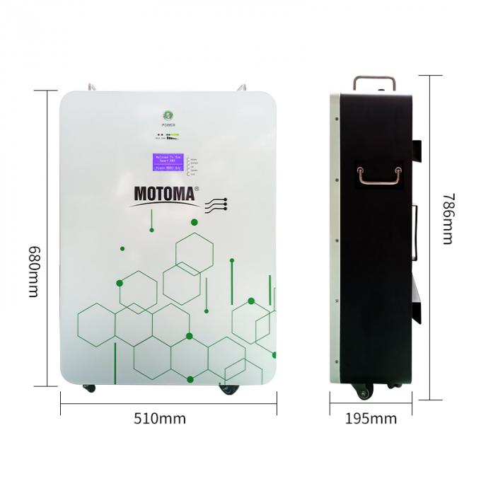 πακέτο 7.5KW μπαταριών λίθιου 48V 150Ah Lifepo4 για τον τοίχο ηλιακής ενέργειας 0